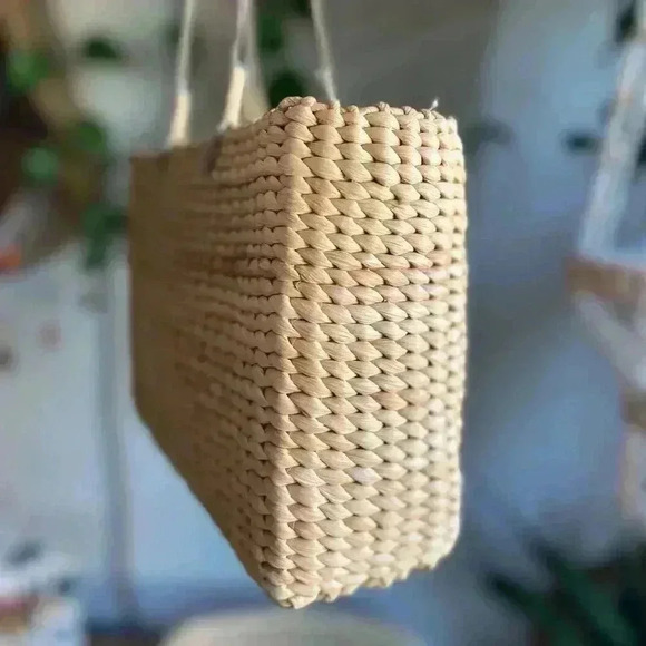 Xhilaration Tan Woven Shoulder Bag with Colorful Fruit Accents - Picture 8 of 11